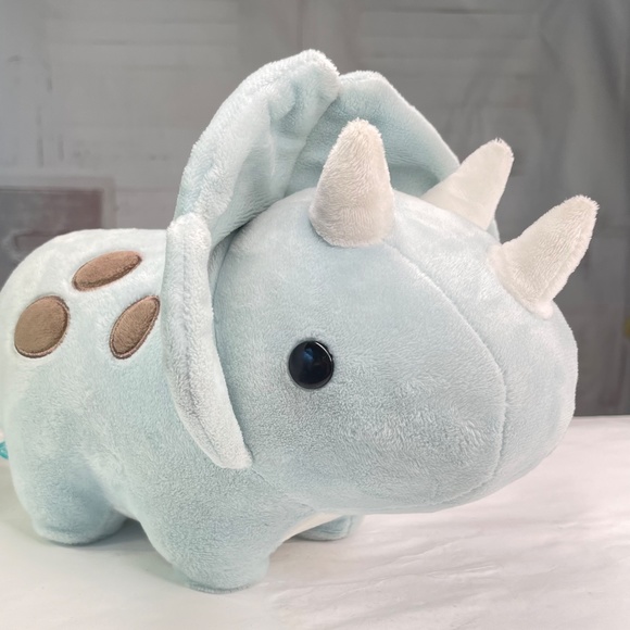 Bellzi Seri The Triceratops Dinosaur Blue Plush Toy 12 Inches Stuffed Animal - Picture 9 of 16